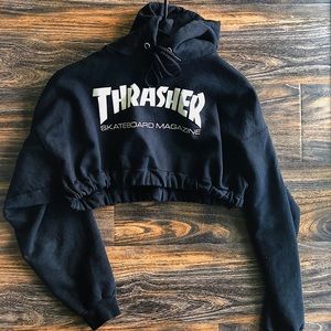 black t h r a s h e r hoodie